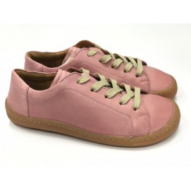 Froddo Barefoot nízké kožené tenisky - tkaničky - Pink