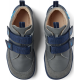 Affenzahn Leather sneaker Bear - Grey/Blue