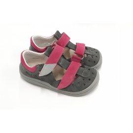 Beda Barefoot sandály - ISABEL růžovo-šedé