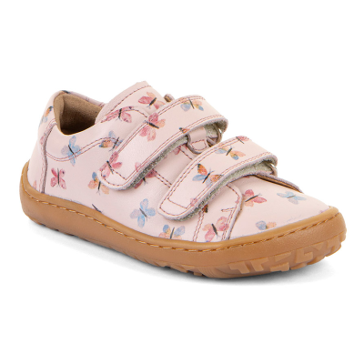 Froddo Barefoot Nízké Kožené Baze - Pink+ Motýl