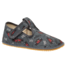 Beda Barefoot bačkory s páskem PLAYFUL - Grey Formula