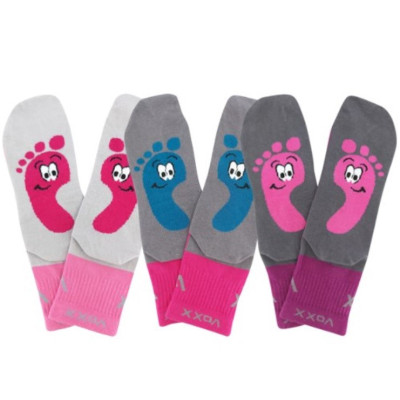 VoXX ponožky dětské anatomicky tvarované BAREFOOTIK růžové 3 páry