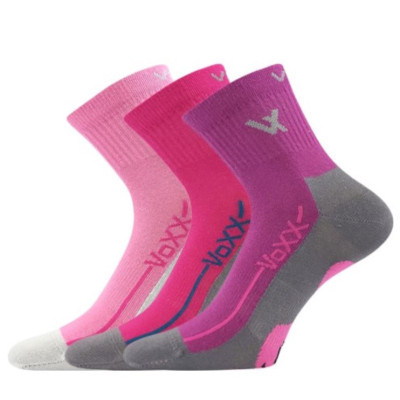 VoXX ponožky dětské anatomicky tvarované BAREFOOTIK růžové 3 páry