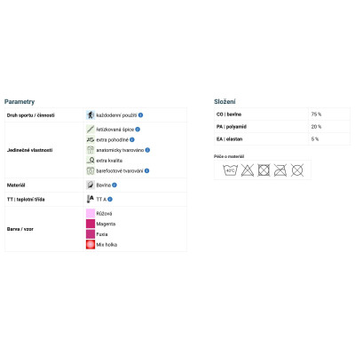 VoXX ponožky dětské anatomicky tvarované BAREFOOTIK růžové 3 páry