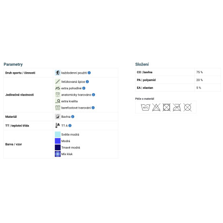 VoXX ponožky dětské anatomicky tvarované BAREFOOTIK modré 3 páry